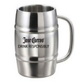 16 Oz. Double Wall Stainless Steel Barrel Beer Mug